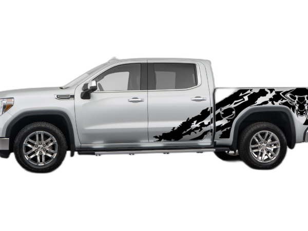 Bull Shredded Decals Graphics for GMC Sierra