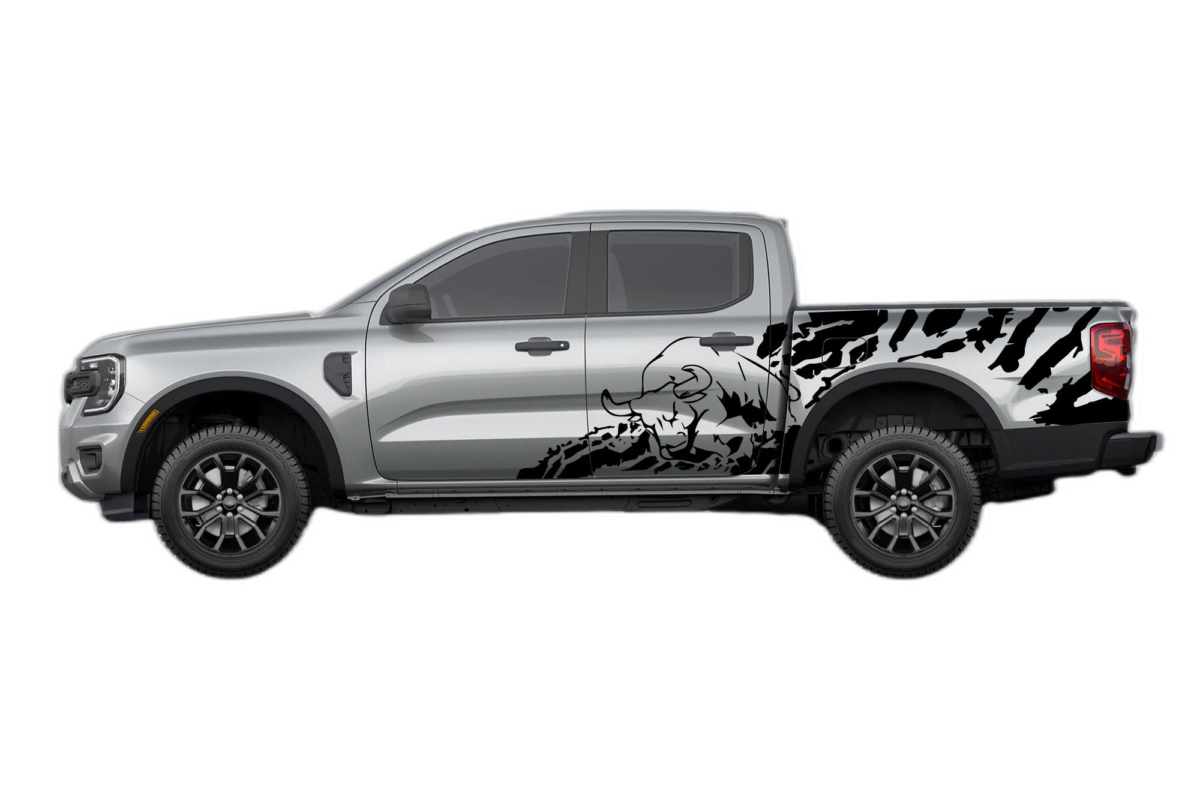 Splash Ranger Decals Bull splash decals and side graphics compatible with Ford Ranger