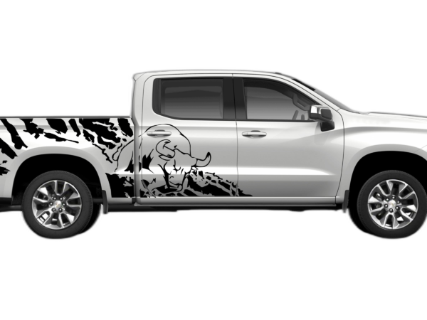 Bull splash side decals graphics compatible with Chevrolet Silverado