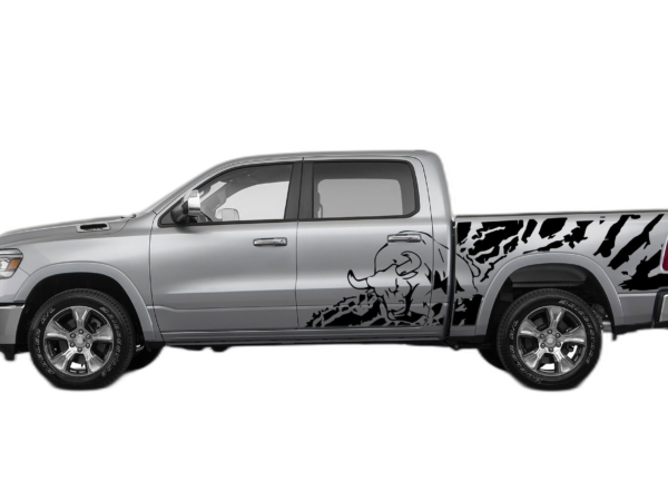 Bull splash side decals graphics compatible with Dodge Ram