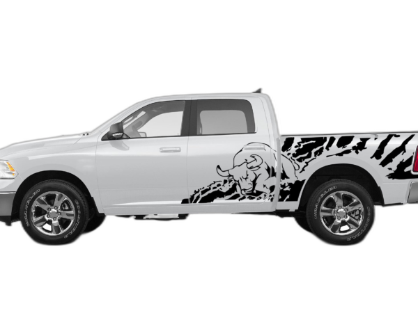 Bull splash side decals graphics compatible with Dodge Ram 2009-2018