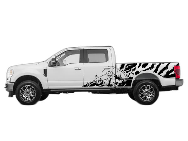Bull splash side decals graphics compatible with Ford F250 2017-2022