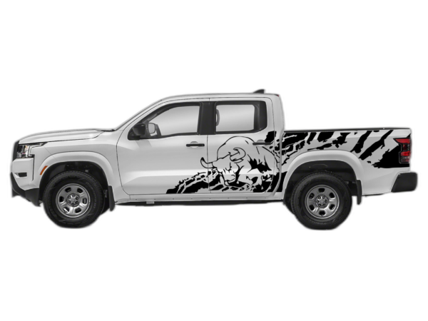 Bull splash side decals graphics compatible with Nissan Frontier