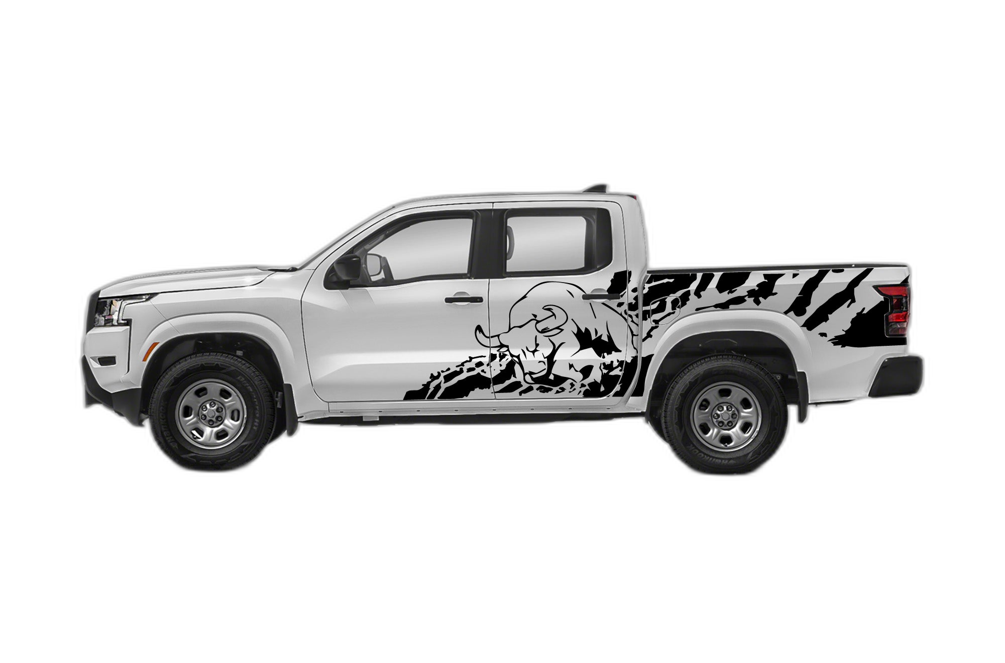 Bull splash side decals graphics compatible with Nissan Frontier