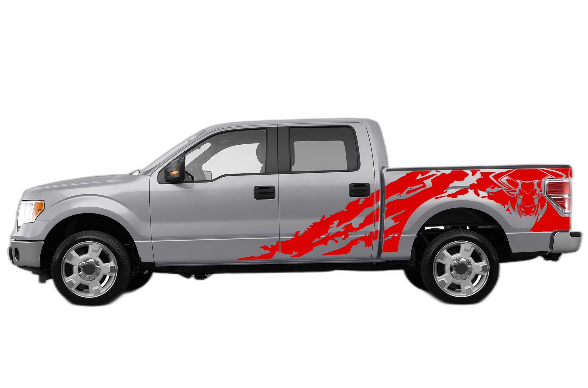 Bull shredded decals graphics compatible with Ford F150 2009-2014 - Image 2