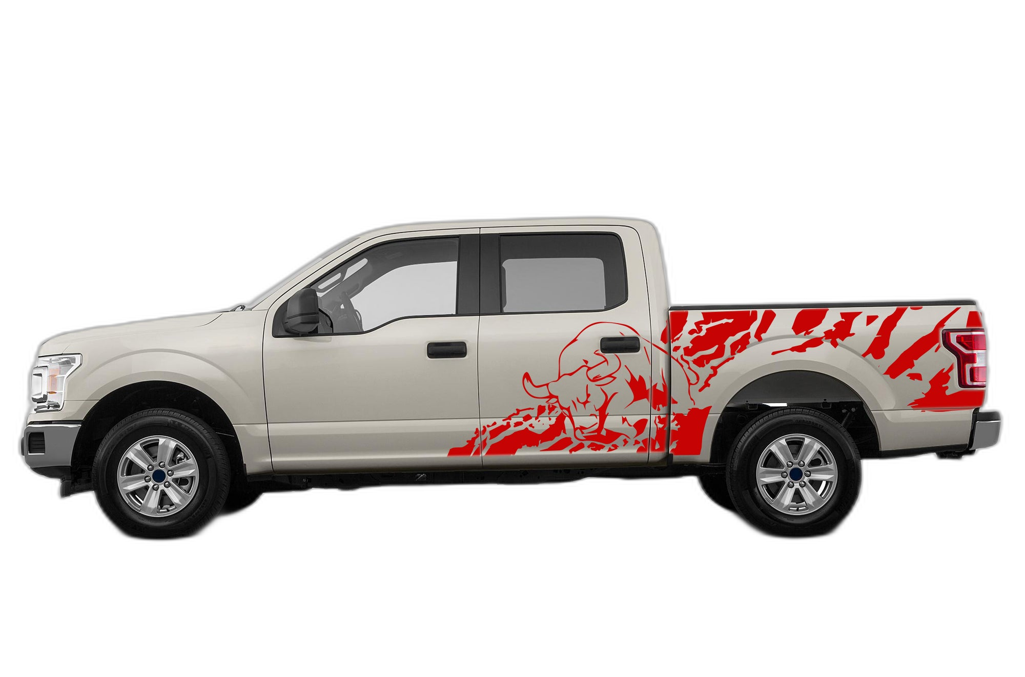 Bull Splash Side Decals Graphics for Ford F150 2015-2020 - Image 2