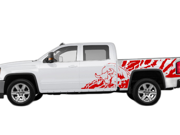 Bull splash side decals graphics compatible with GMC Sierra 2014-2018