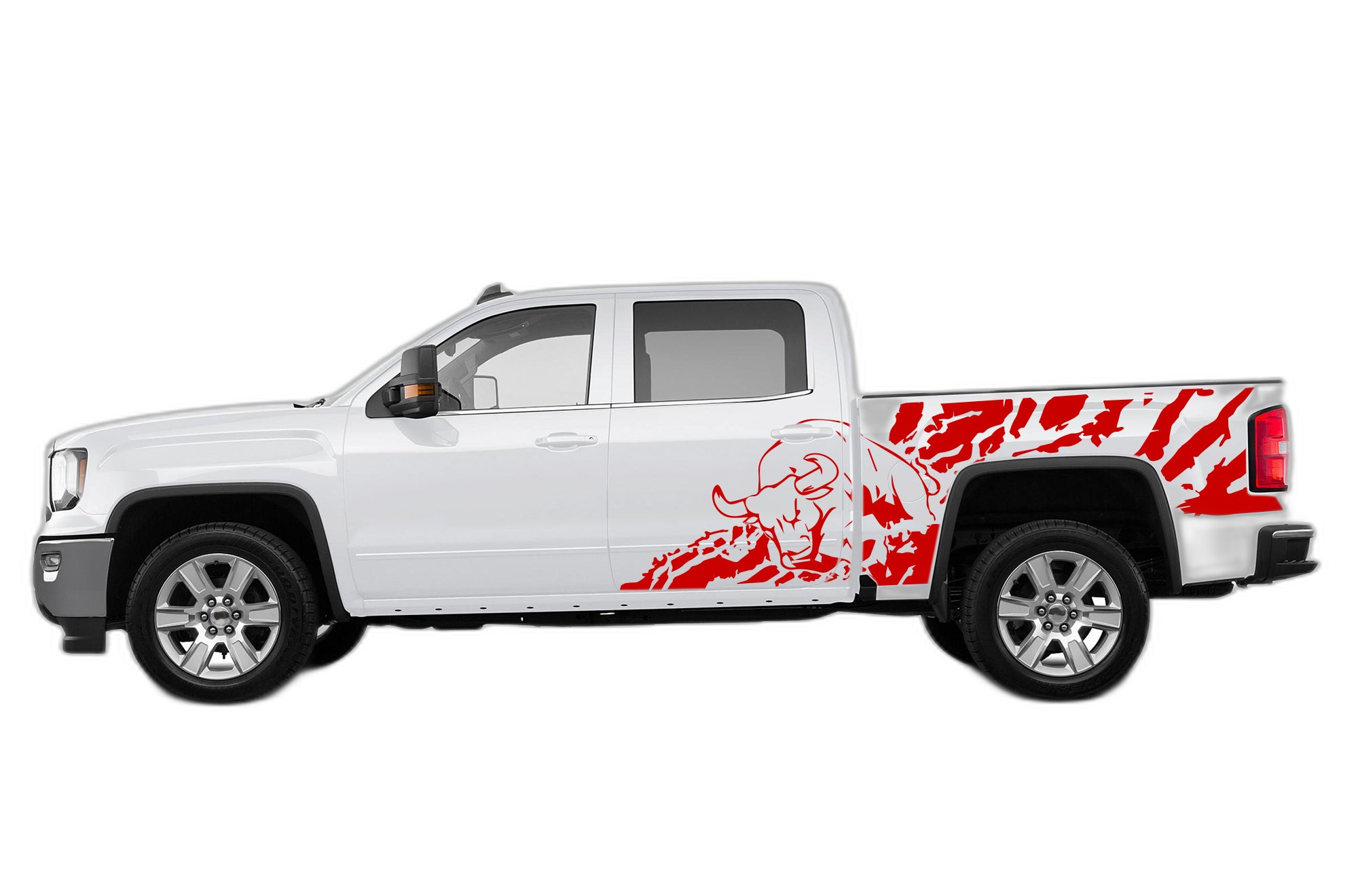 Bull splash side decals graphics compatible with GMC Sierra 2014-2018