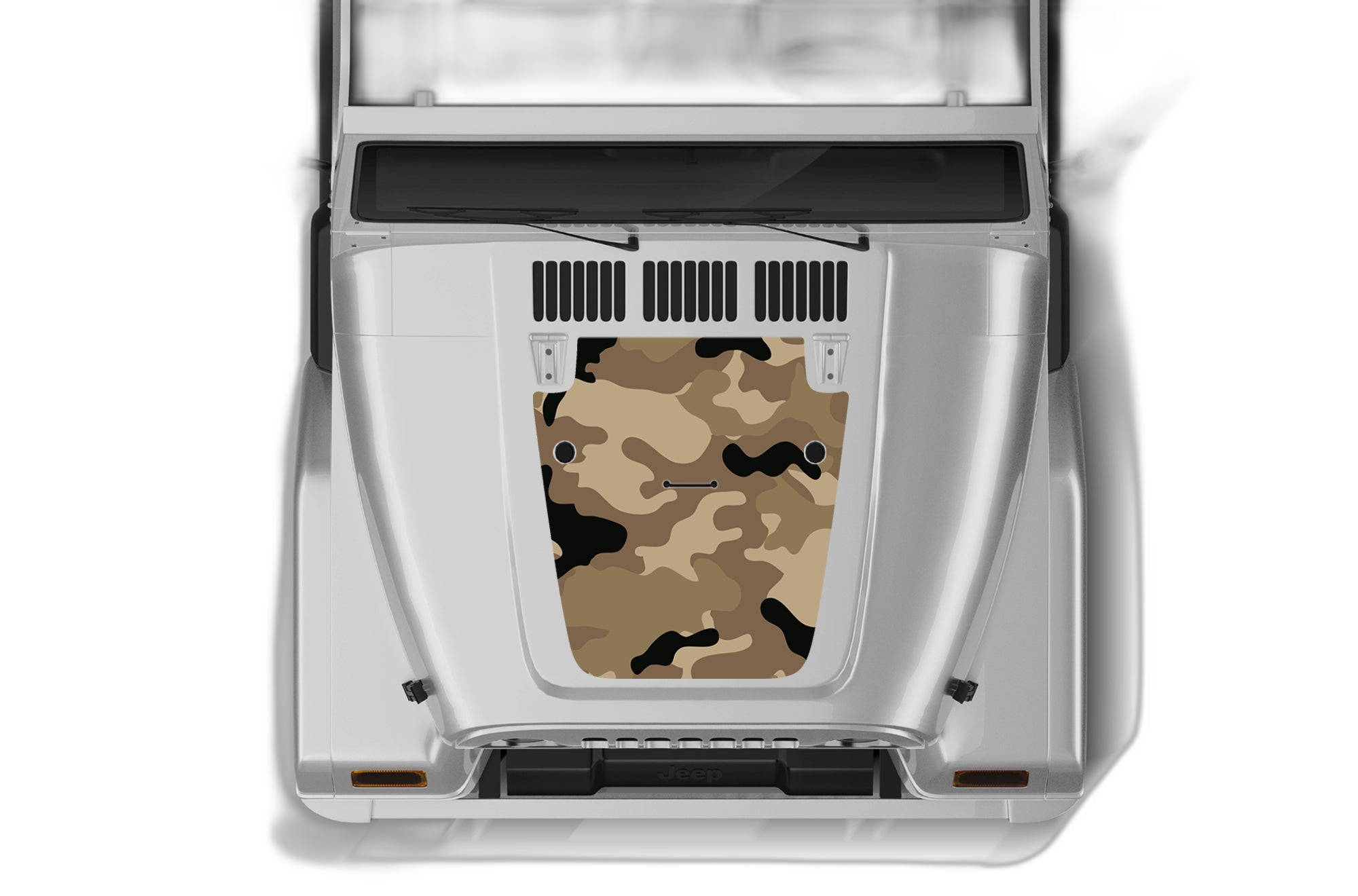 Camouflage Print Hood Graphics for Jeep Wrangler TJ - Image 3