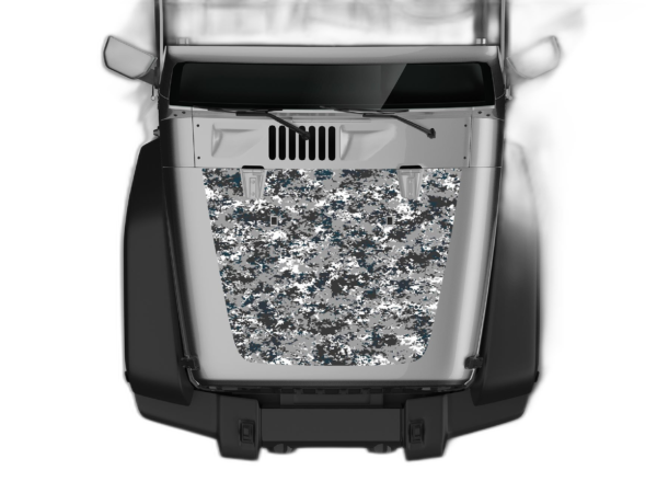 Camouflage Print Hood Graphics for Wrangler JK