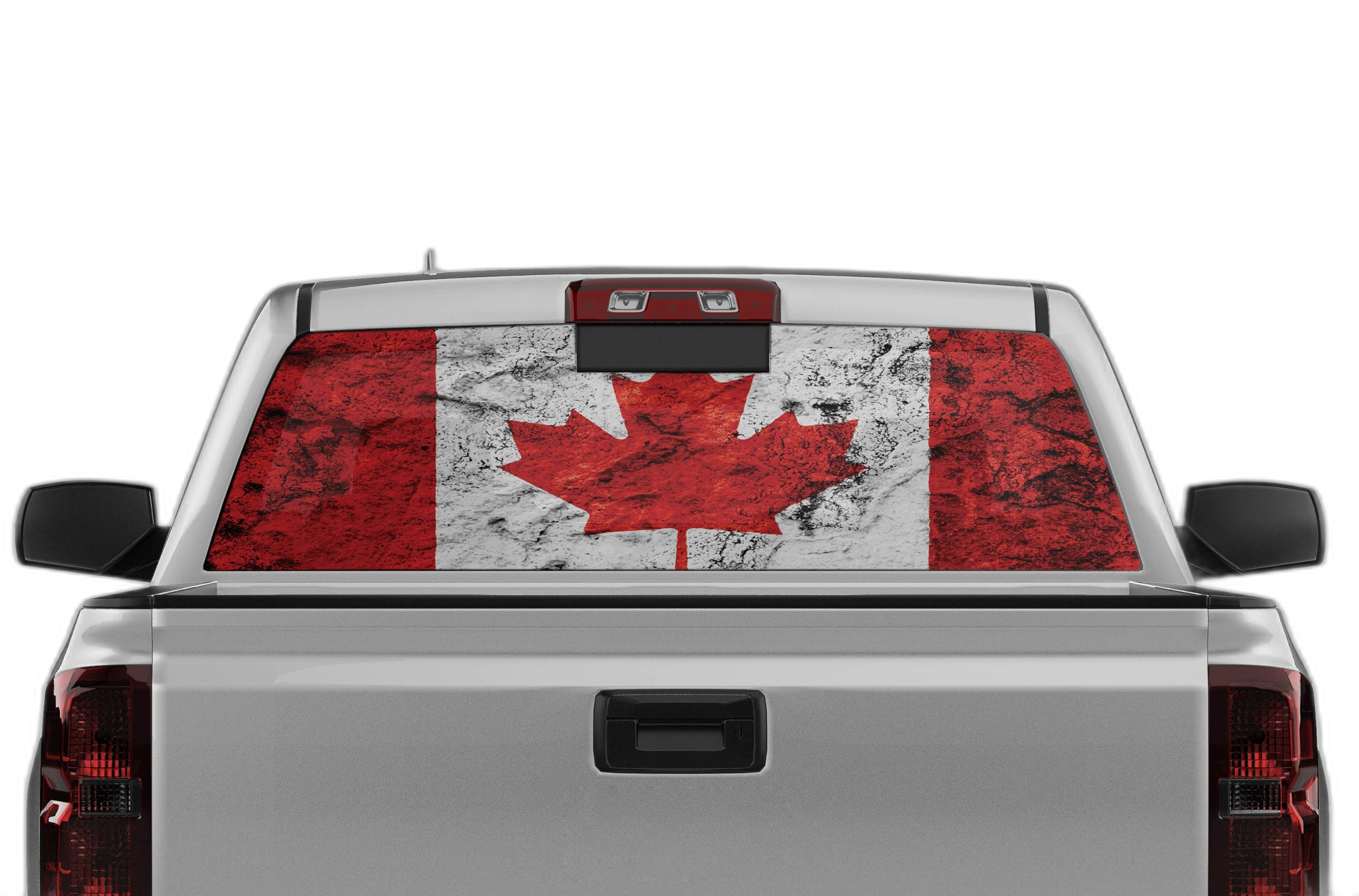 Canada Flag Perforated Rear Window Decal Graphics for Chevrolet Silverado 2014-2018