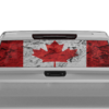 Canada flag perforated rear window decal graphics compatible with Chevrolet Silverado