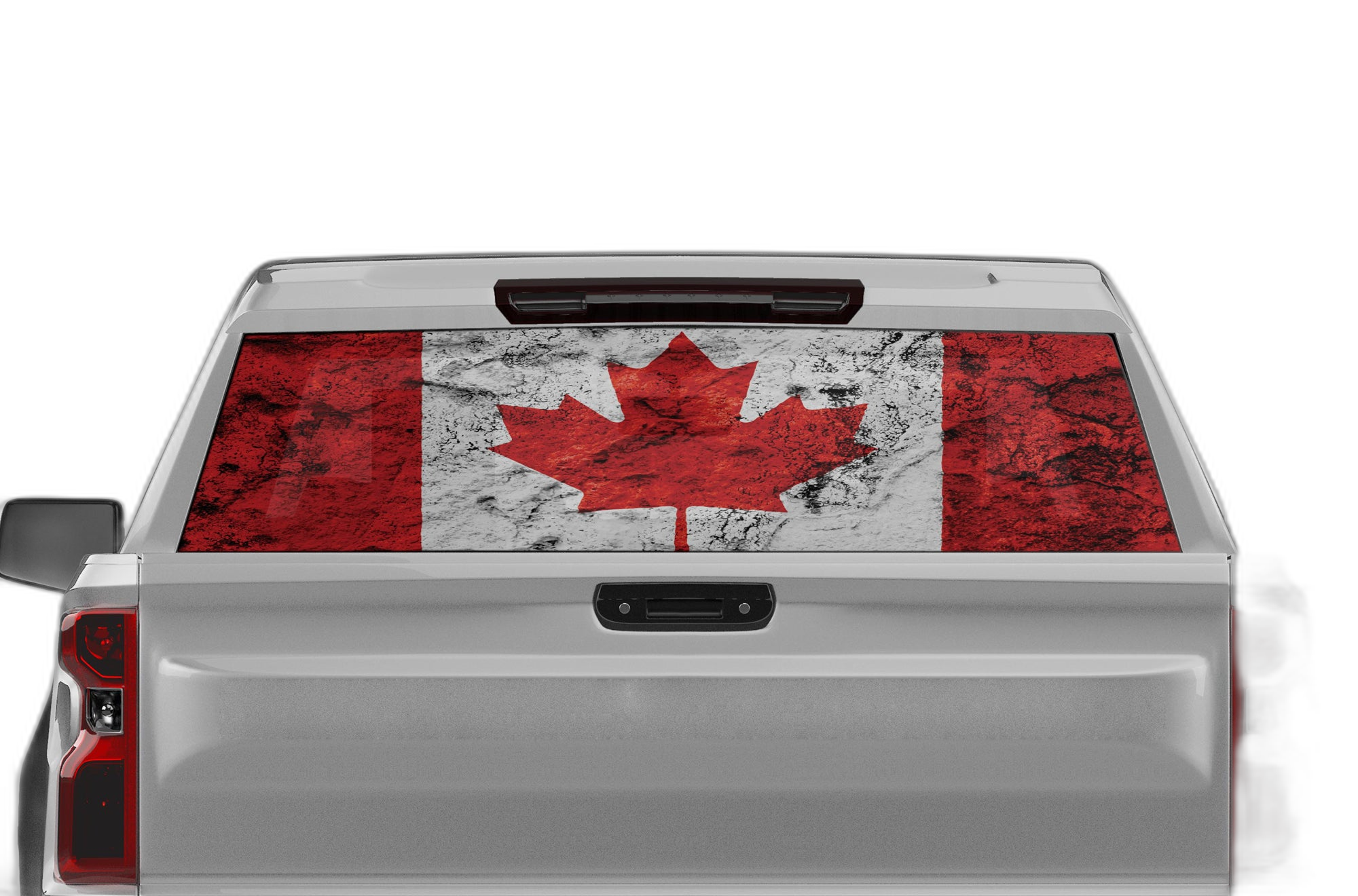 Canada Flag Perforated Rear Window Decal Graphics for Chevrolet Silverado