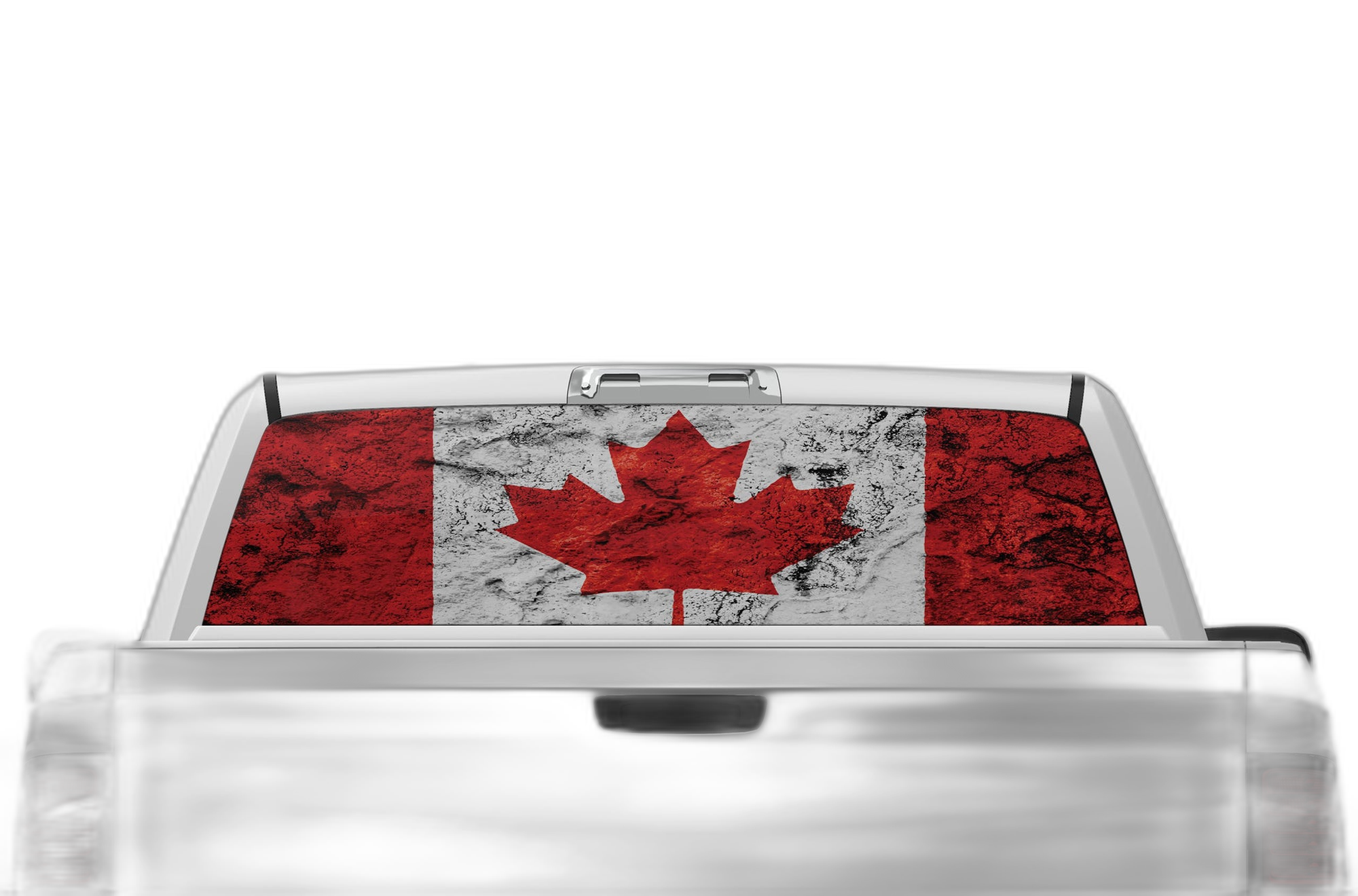 Canada flag perforated rear window decal graphics compatible with Dodge Ram 2009-2018