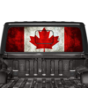 Canada flag perforated rear window decal graphics compatible with Jeep Gladiator JT