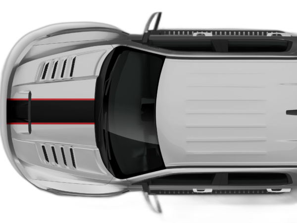 Center rally racing stripes with pinstriping decals graphics compatible with Dodge Ram TRX