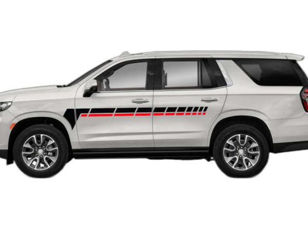 Center Retro Dashed Lines Stripes Graphics for Chevrolet Tahoe