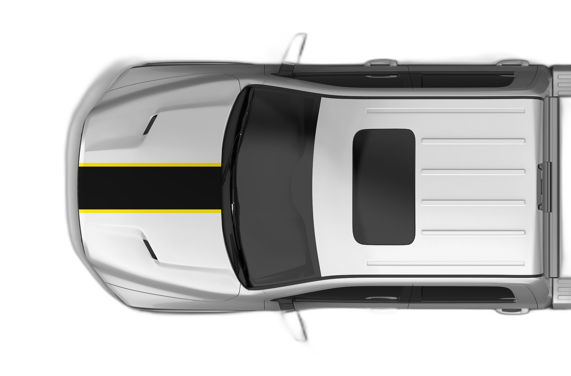 Center rally racing stripes with pinstriping decals graphics compatible with Dodge Ram Rebel - Image 4