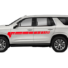 Center retro dashed lines stripes graphics decals compatible with Chevrolet Tahoe