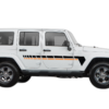 Center Retro Dashed Lines Stripes Graphics for Wrangler JK