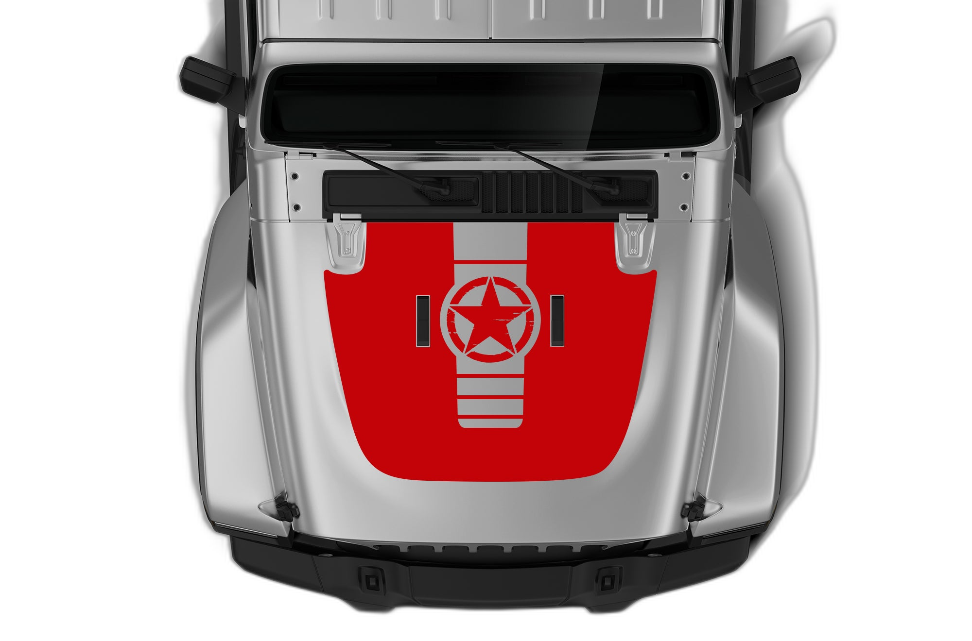 Center Star Hood Graphics for Wrangler JL - Image 2