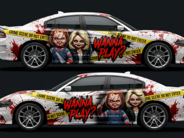 🔪❤️ Chucky & Tiffany Car Wrap - Wanna Play?