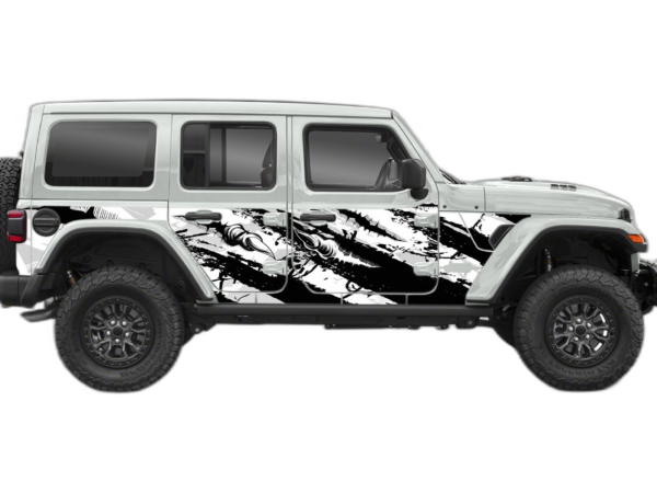 Claw Marks Style Full Side Graphics for Wrangler JL