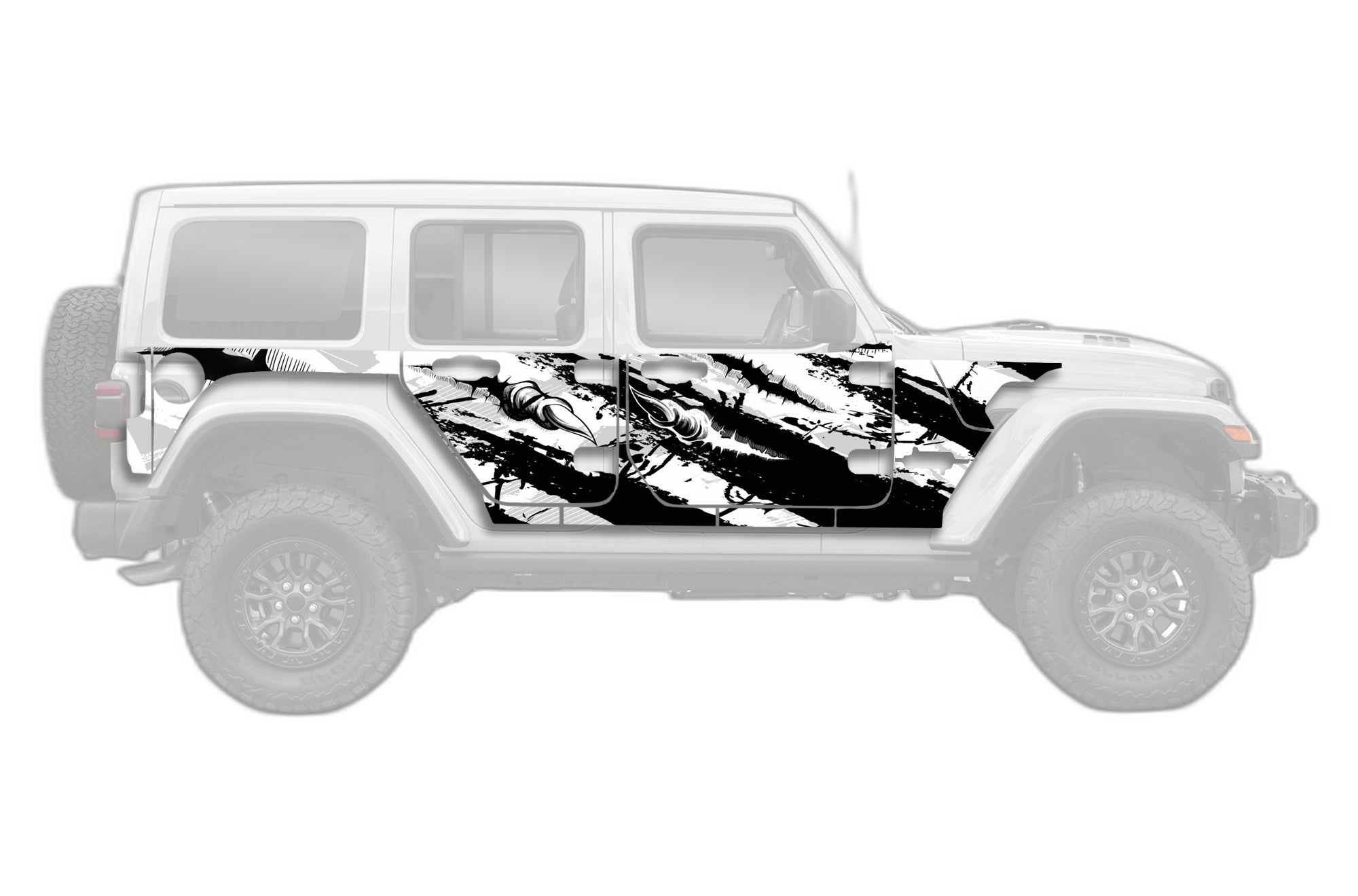Claw Marks Style Full Side Graphics for Wrangler JL - Image 2