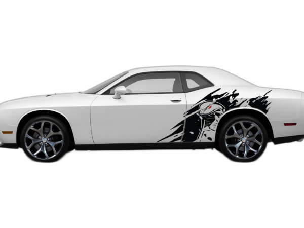 Cobra head side graphics, decals compatible with Dodge Challenger