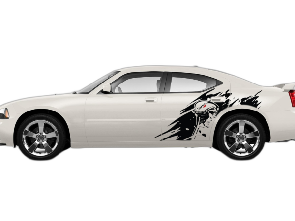 Cobra head side graphics, decals compatible with Dodge Charger 2006-2010