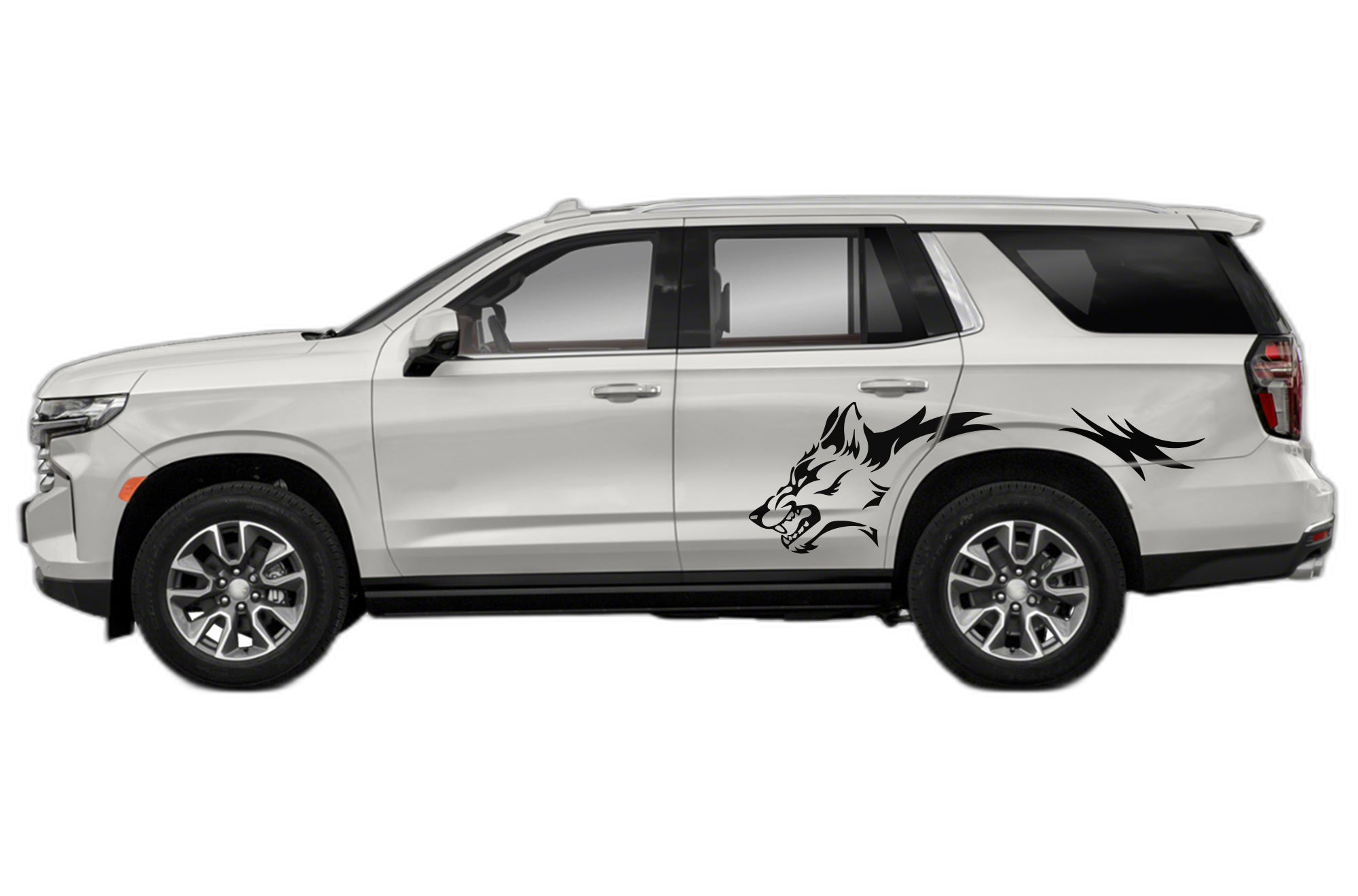 Wolf side graphics decals compatible with Chevrolet Tahoe