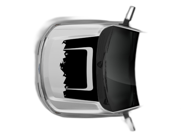 Cracked style hood and tailgate decals graphics compatible with Ford F150 2009-2014