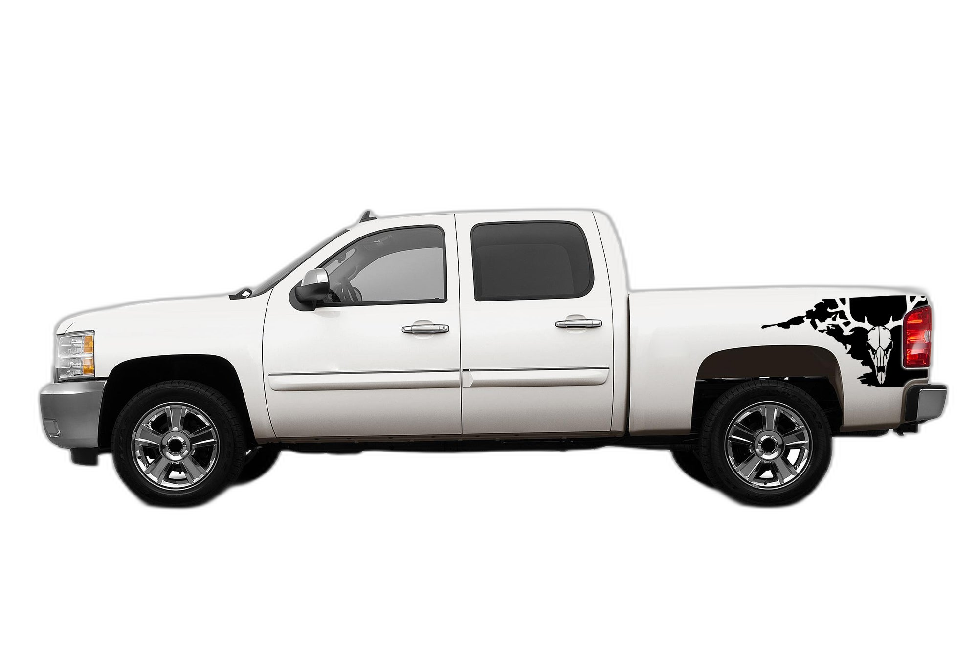 Deer Skull Side Bed Decals Graphics for Chevrolet Silverado 2007-2013