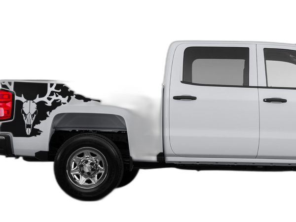 Deer Skull Side Bed Decals Graphics for Chevrolet Silverado 2014-2018