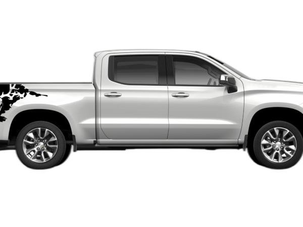 Deer skull side bed decals graphics compatible with Chevrolet Silverado