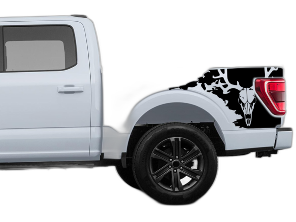 Deer Skull Side Bed Decals Graphics for Ford F150