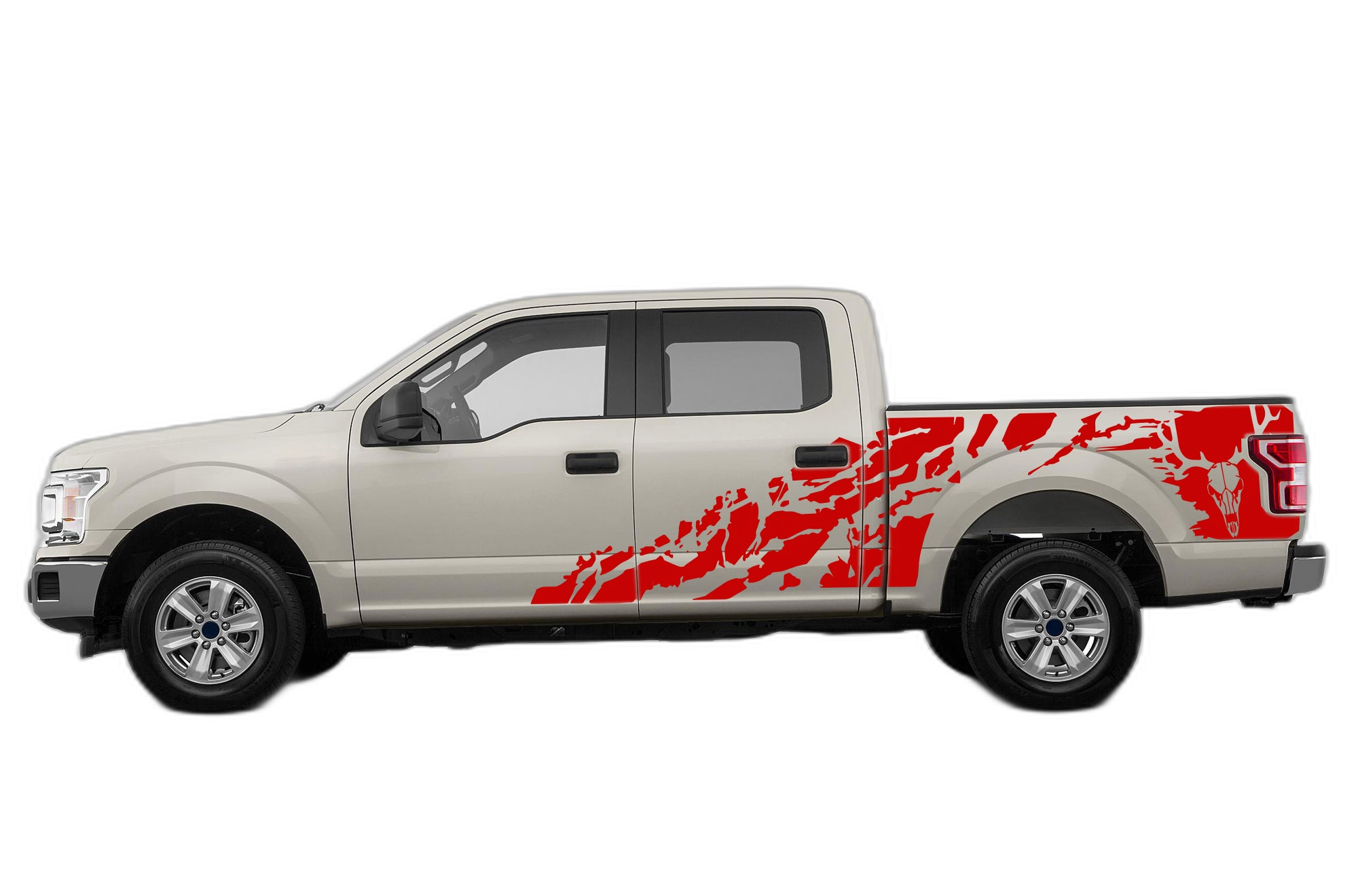 Deer Skull Shredded Decals Graphics for Ford F150 2015-2020 - Image 2