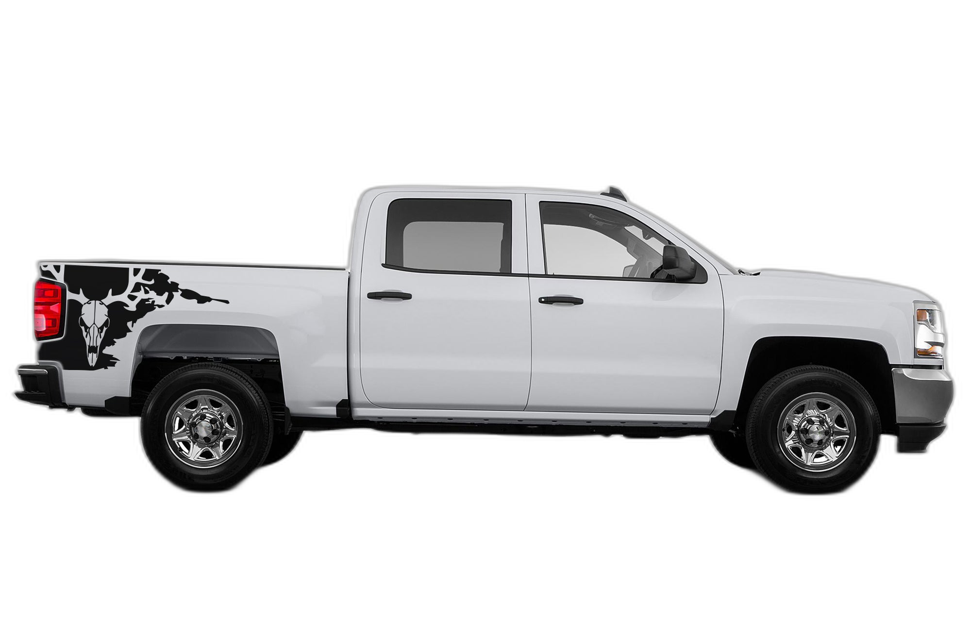 Deer skull side bed decals graphics compatible with Chevrolet Silverado 2014-2018 - Image 2