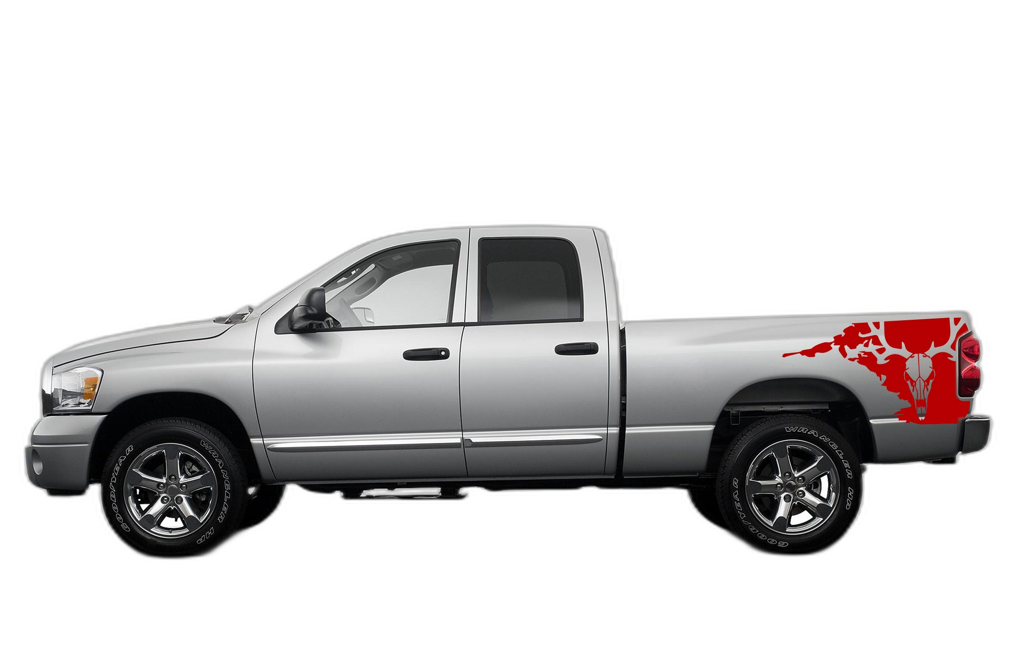 Deer Skull Side Bed Decals Graphics for Dodge Ram 2002-2008 - Image 2