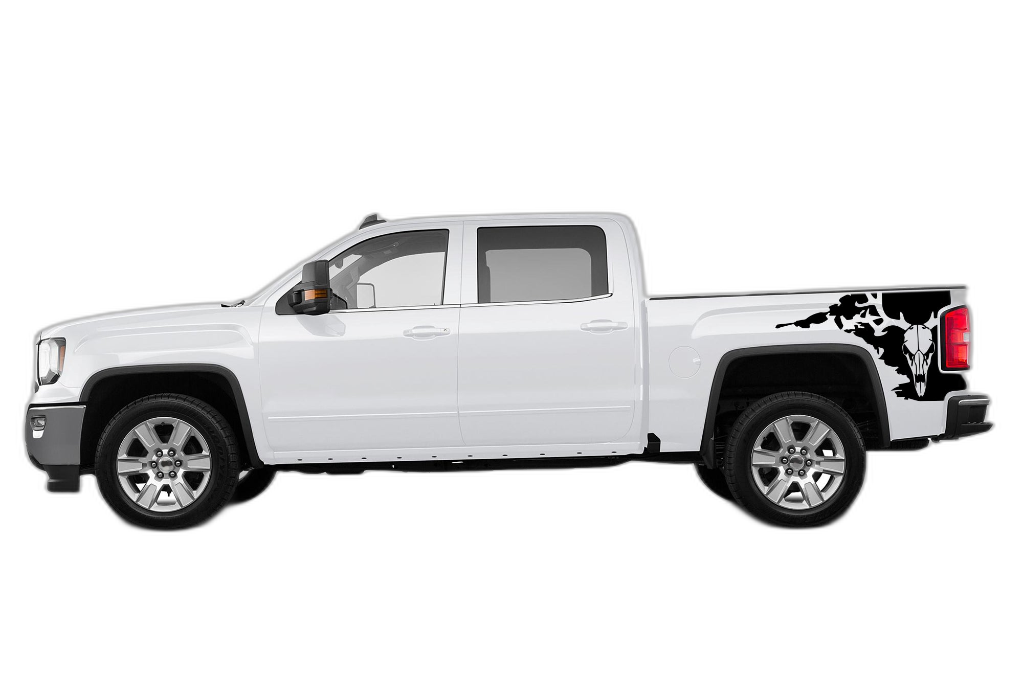 Deer skull side bed decals graphics compatible with GMC Sierra 2014-2018 - Image 2