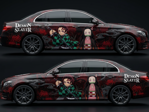 ⚔️🔥 Demon Slayer Sibling Bond Car Wrap
