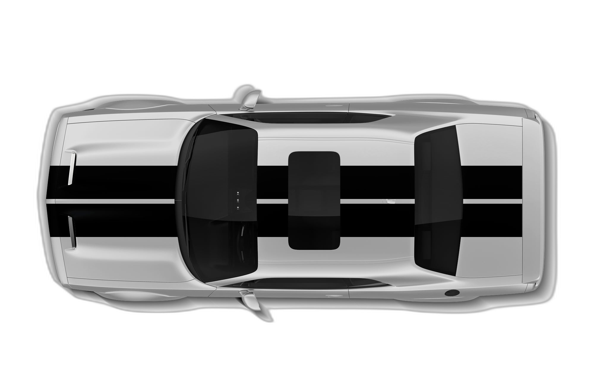 Dual Rally Racing Stripes Decals Graphics for Dodge Challenger SRT Hellcat - Image 4