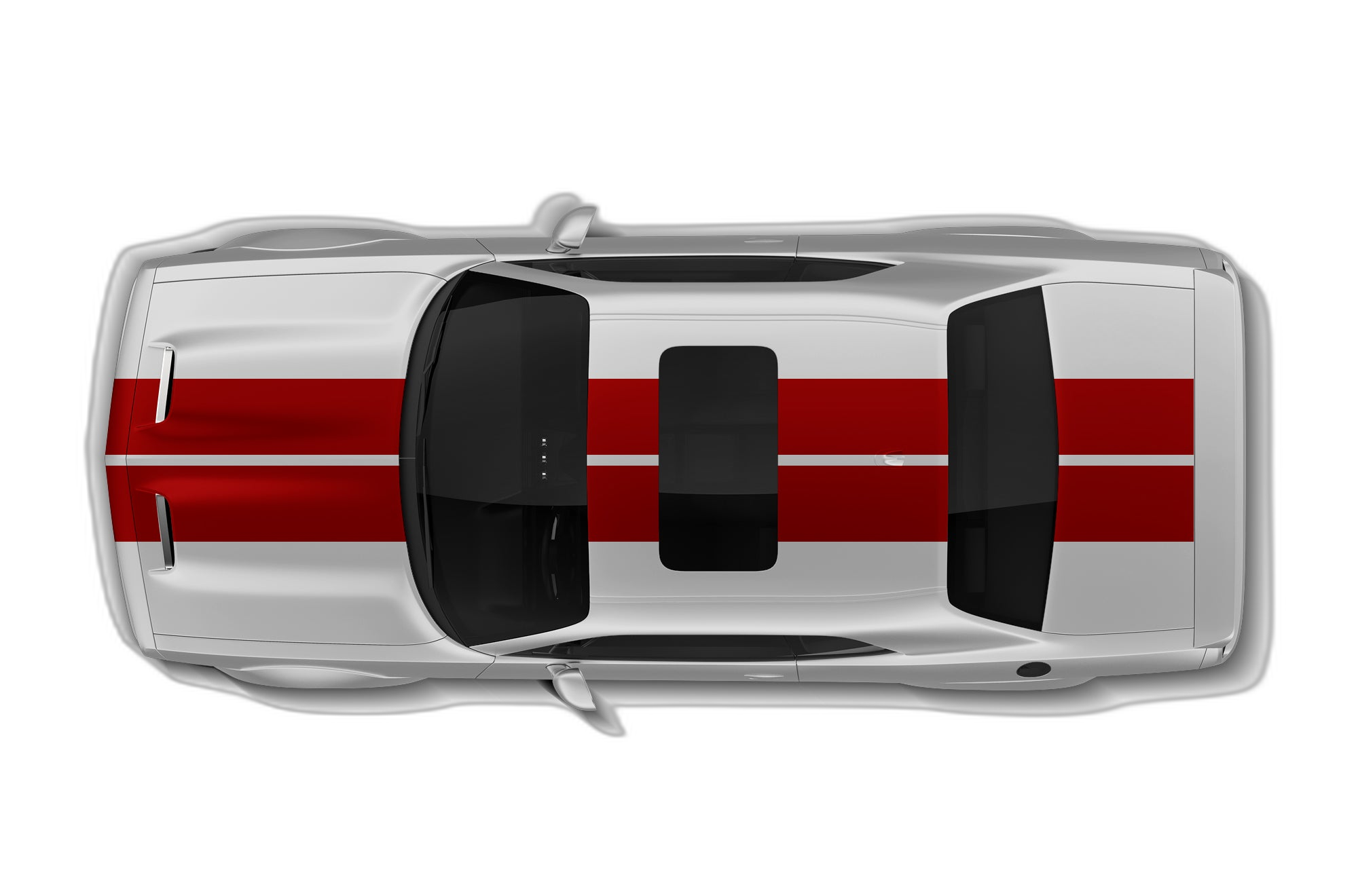 Dual Rally Racing Stripes Decals Graphics for Dodge Challenger SRT Hellcat - Image 5