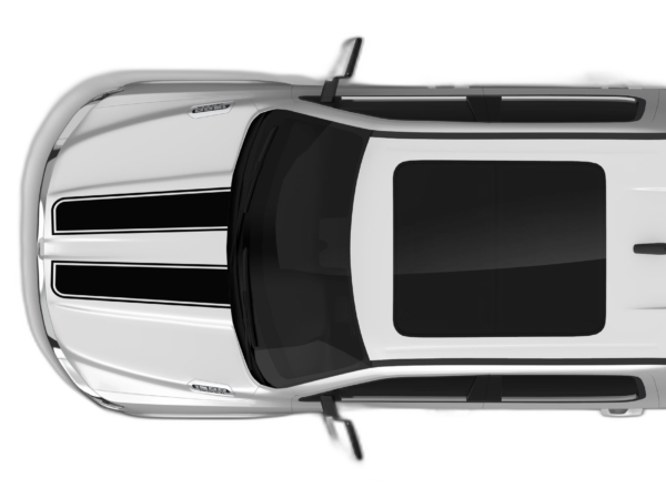 Double line hood decals graphics compatible with Dodge Ram