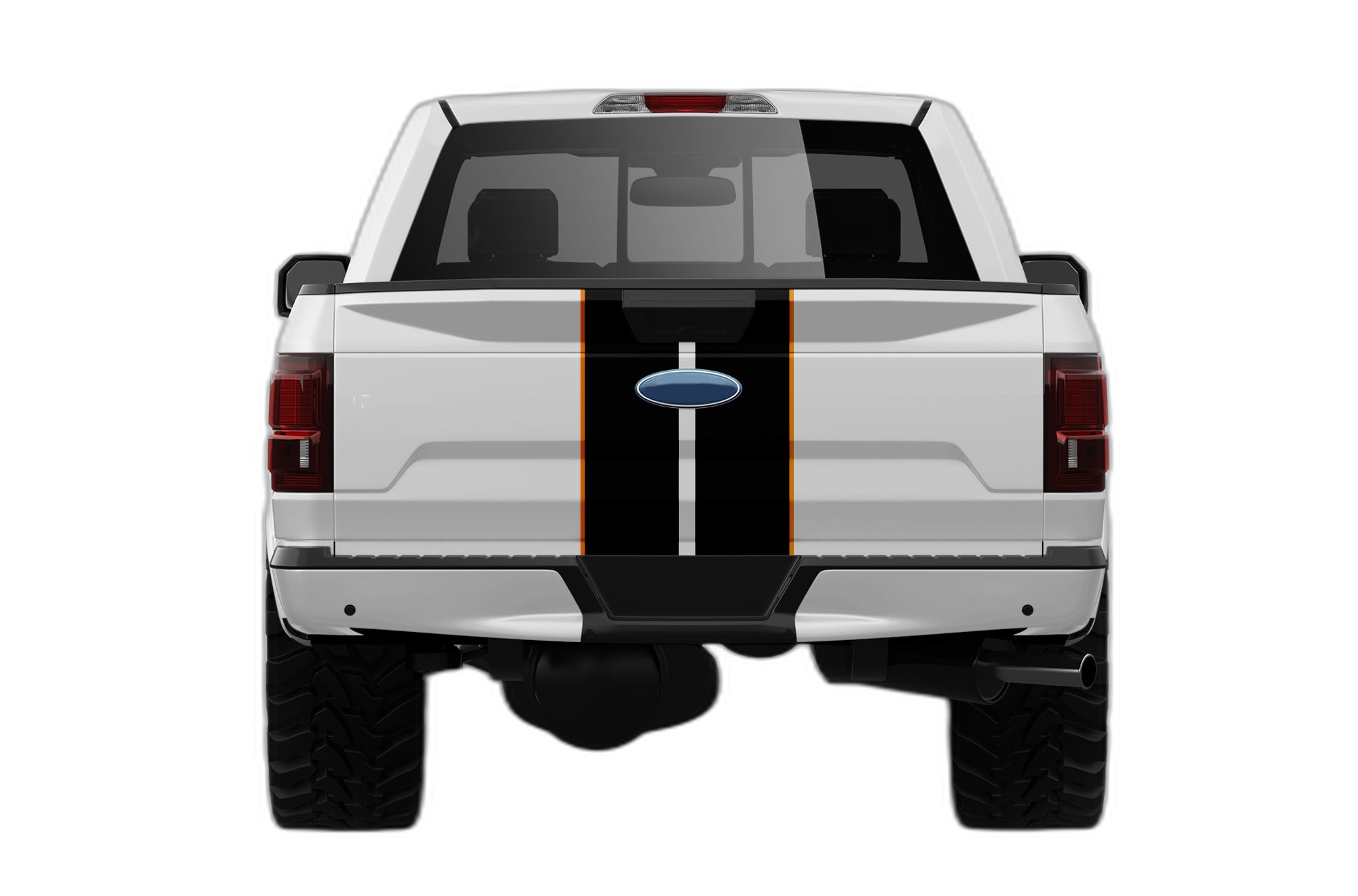 Dual Rally Racing Stripes with Pinstriping Decals Graphics for Ford F150 2015-2020