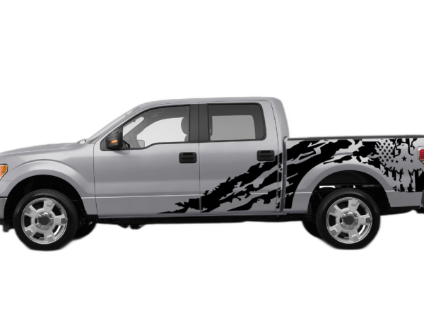 Eagle Flag Shredded Decals Graphics for Ford F150 2009-2014