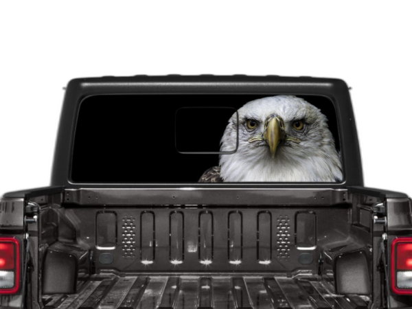 Eagle head perforated rear window decal graphics compatible with Jeep Gladiator JT
