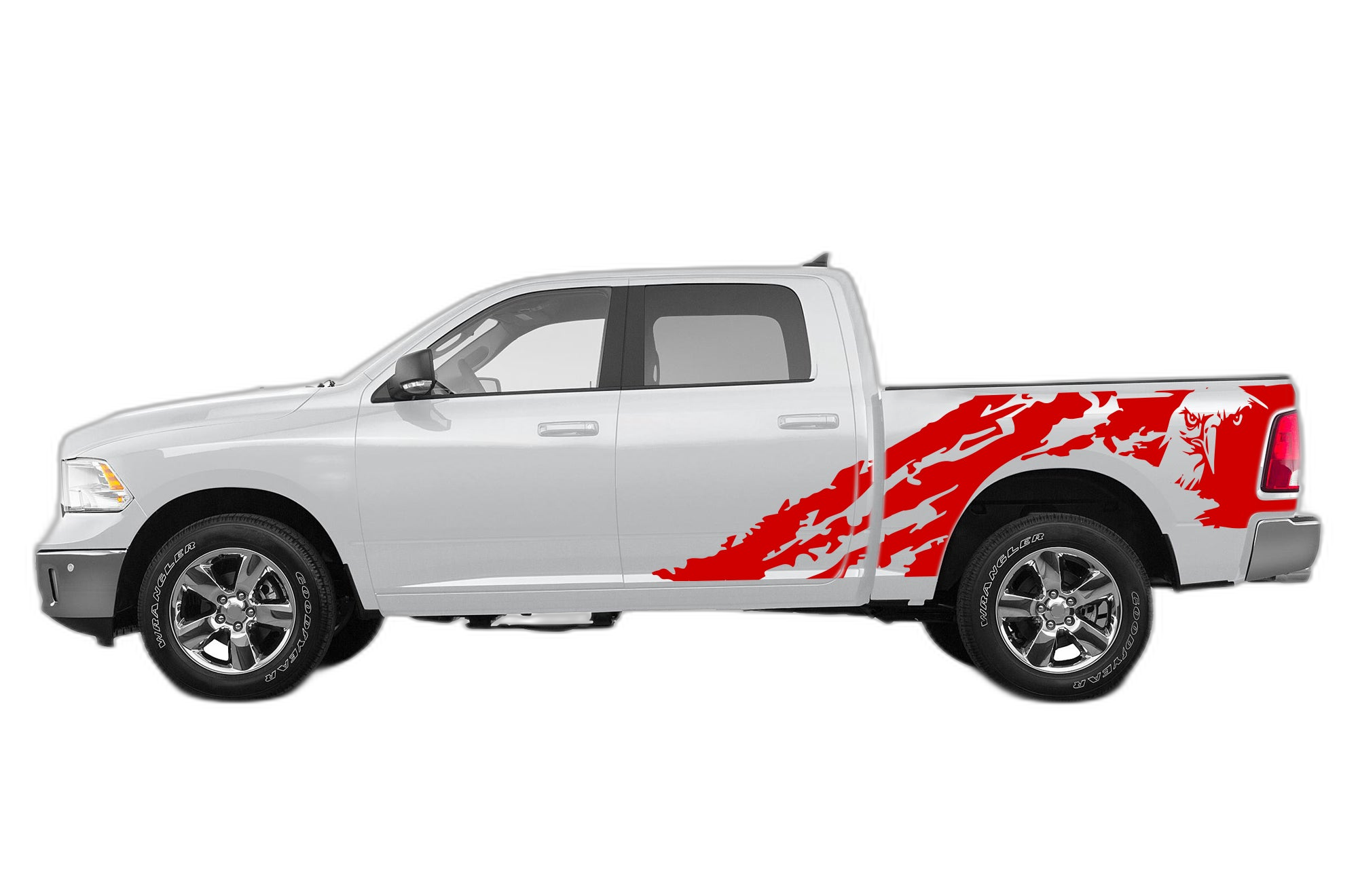 Eagle shredded decals graphics compatible with Dodge Ram 2009-2018 - Image 2