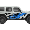 Electric Shockwave style full side graphics decals compatible with Wrangler JL