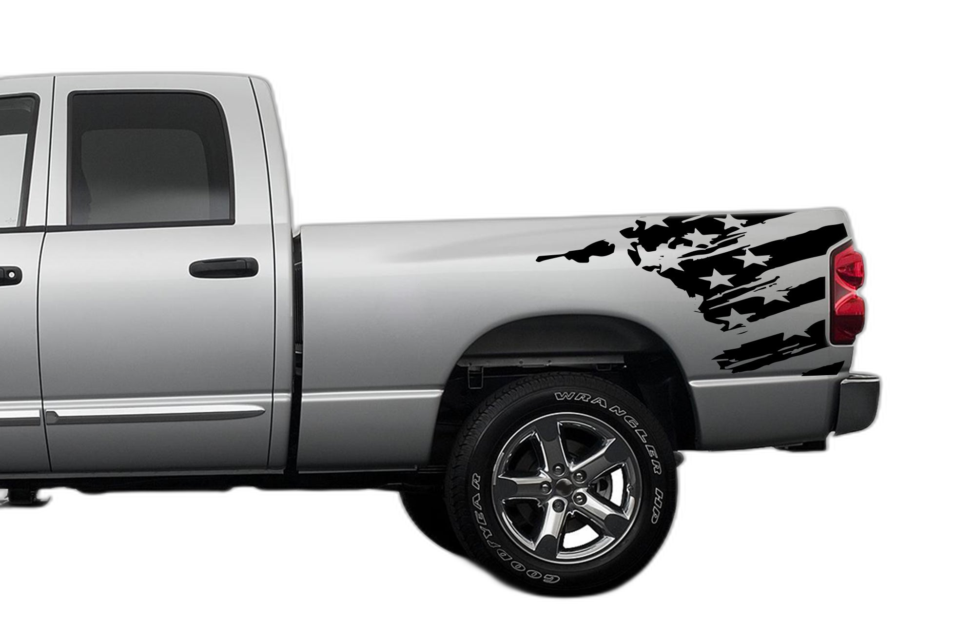 Flag Side Bed Decals Graphics for Dodge Ram 2002-2008